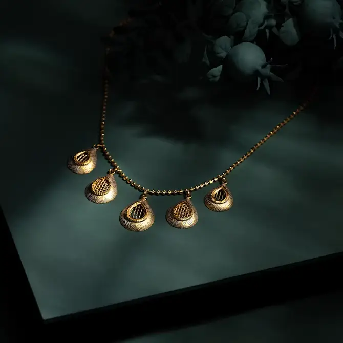 Gold Plated Necklace - front view